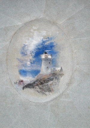 Turner - Lowestoffe Lighthouse, c.1827