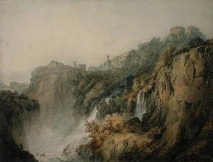 Turner - Tivoli with the Temple of the Sibyl and the Cascades, c.1796-97