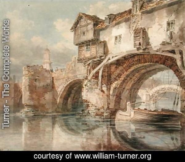 Turner - Old Welsh Bridge, Shrewsbury, 1794