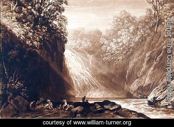 The Fall of the Clyde, engraved by Charles Turner 1773-1857, 1859-60