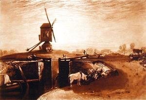 Turner - Windmill and Lock, engraved by William Say 1768-1834