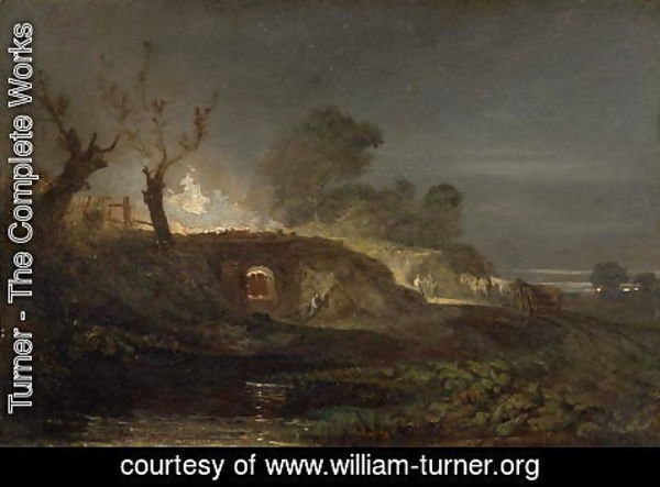 Turner - A Lime Kiln at Coalbrookdale, c.1797