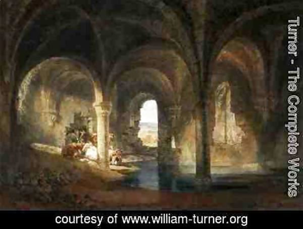 Turner - Refectory of Kirkstall Abbey, c.1798