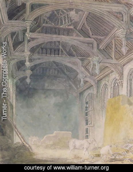 Turner - Interior of St. Johns Palace, Eltham, c.1793