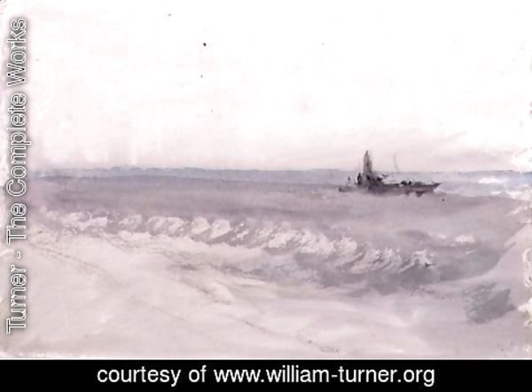 Turner - Grey Sea, Boat Running Ashore, c.1840