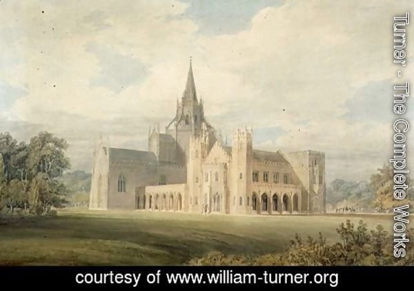 Turner - Perspective View of Fonthill Abbey from the South West, c.1799