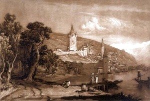 Turner - The Town of Thun, from the Liber Studiorum, engraved by Thomas Hodgetts, 1816
