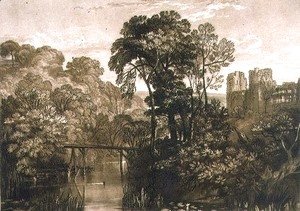 Turner - Berry Pomeroy Castle, from the Liber Studiorum, engraved by the artist, 1816