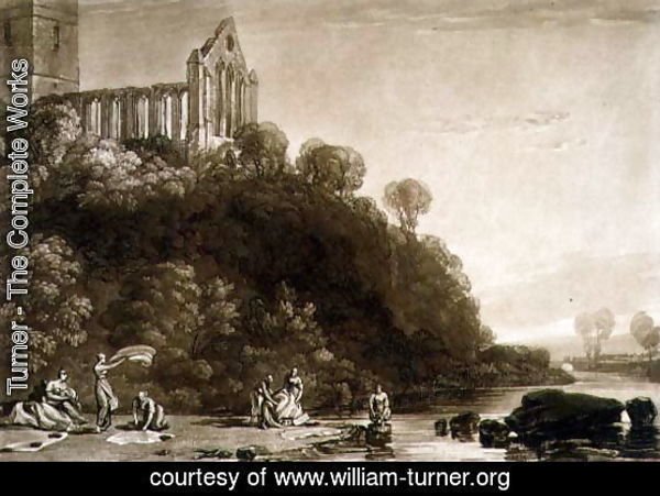Dumblain Abbey, from the Liber Studiorum, engraved by Thomas Lupton, 1816