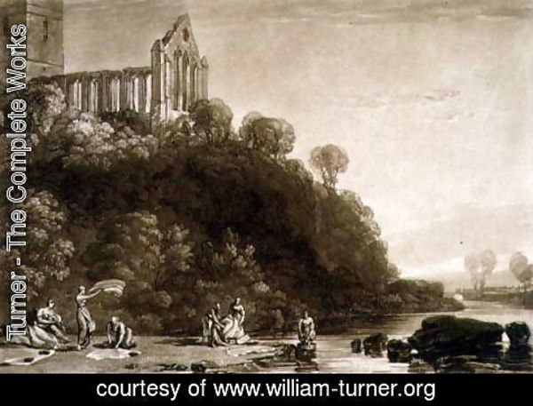 Turner - Dumblain Abbey, from the Liber Studiorum, engraved by Thomas Lupton, 1816