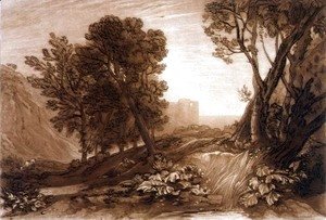 Turner - Solitude, from the Liber Studiorum, engraved by William Say, 1816