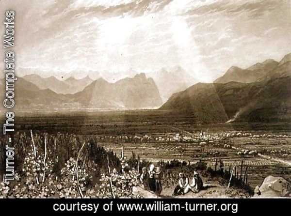 Turner - Chain of Alps from Grenoble to Chamberi, from the Liber Studiorum, engraved by William Say, 1812