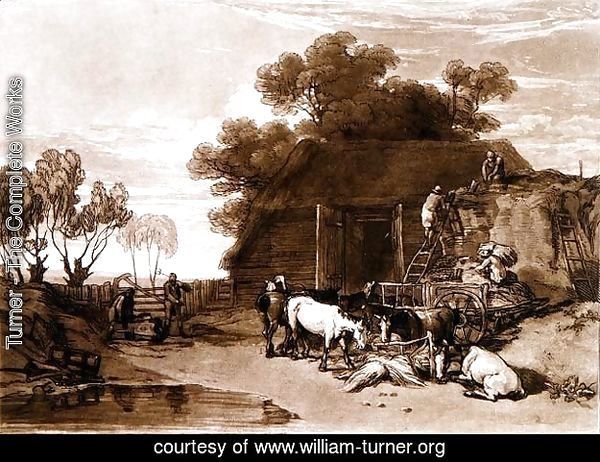 The Straw Yard, from the Liber Studiorum, engraved by Charles Turner, 1808