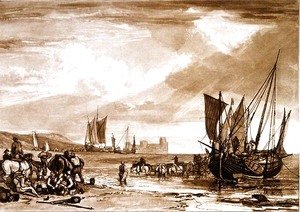Turner - Scene on the French Coast, from the Liber Studiorum, engraved by Charles Turner, 1807