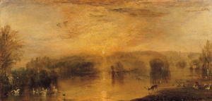 Turner - The Lake, Petworth Sunset, a Stag Drinking, c.1829