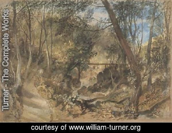Turner - The Woodwalk, Farnley Hall, c.1818