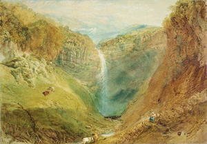 Turner - Hardraw Fall, Yorkshire, c.1820