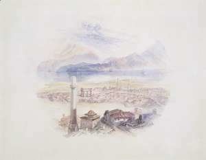 Turner - Corinth, from the Acropolis Illustration from Life and works of Byron, c.1831-32