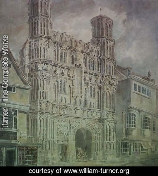 Turner - Christchurch Gate, Canterbury, c.1792-93