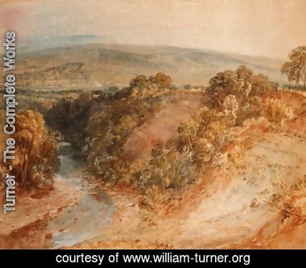 Turner - The Valley of the Washburn, Ottley Chevin in the distance
