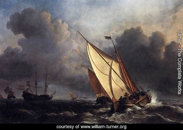 Dutch Fishing Boats in a Storm