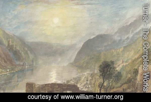 Turner - From Rheinfels looking over St. Goar to Burg Katz, Germany