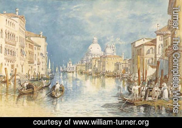Turner - The Grand Canal, Venice, with gondolas and figures in the foreground