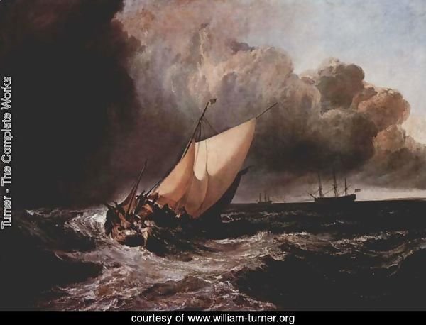 Dutch boats in a storm