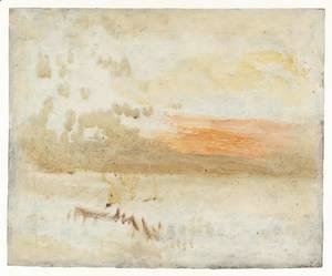 Turner - Sunset Seen from a Beach with Breakwater