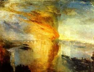 Turner - The Burning of the Houses of Parliament (2) 1834