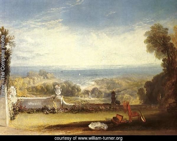View From The Terrace Of A Villa At Niton  Isle Of Wight  From Sketches By A Lady